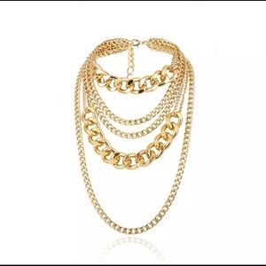 GOLD tone boho necklace